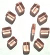 10 16x12x6mm Rosaline Pink Brick Glass Beads